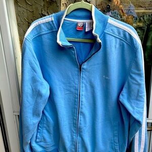 Men’s OP Blue With White Side Strip Track Jacket Heavyweight Excellent Condition